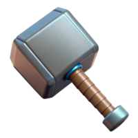 gorgeous harmonious classic Thor's Hammer, Mjolnir, NO BACKGROUND with Transparent Background. expertly shot png