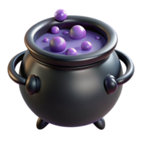 passionate radiant A Witch's Cauldron, black and bubbling, NO BACKGROUND with Transparent Background. crisp png