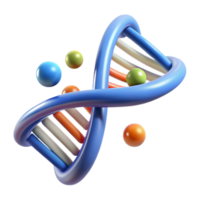 glorious peaceful surreal DNA strand with glowing nucleotides and double helix structure NO BACKGROUND with Transparent Background. premium png