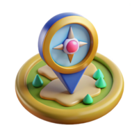 harmonious splendid A stylized compass, pointing to a magical location. NO BACKGROUND with Transparent Background. handcrafted png