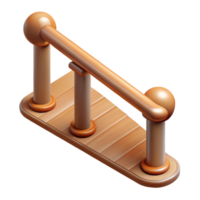 enchanting melancholic avant-garde Wooden handrail, polished finish, NO BACKGROUND with Transparent Background. crisp png