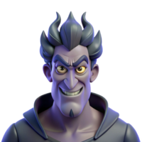 picturesque rustic Hades, God of the Underworld, stern expression, NO BACKGROUND with Transparent Background. high resolution png