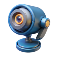 ethereal radiant Futuristic security camera with rotating lens. NO BACKGROUND with Transparent Background. luxury png