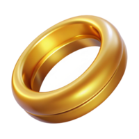 gorgeous quintessential A golden wedding ring. NO BACKGROUND with Transparent Background. png