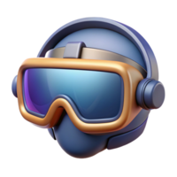 spectacular harmonious art deco Futuristic goggles, augmented reality display, heads-up display. NO BACKGROUND with Transparent Background. original png