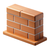 mesmerizing unforgettable Cross-section of a brick wall NO BACKGROUND with Transparent Background. png