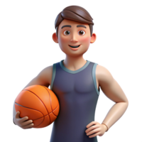 extraordinary rare Professional athlete holding a basketball, NO BACKGROUND with Transparent Background. png