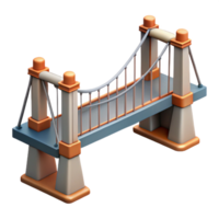 mesmerizing inspired Detailed drawing of a suspension bridge NO BACKGROUND with Transparent Background. png
