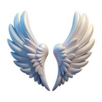 timeless futuristic Angel Wings, feathered and divine, angelic symbol, NO BACKGROUND with Transparent Background. high resolution png