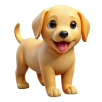 energetic sumptuous A playful golden retriever puppy, NO BACKGROUND with Transparent Background. authentic png