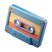 elegant quintessential A vintage cassette tape. NO BACKGROUND with Transparent Background. png