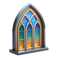spectacular geometric Architectural rendering of a stained glass window NO BACKGROUND with Transparent Background. museum quality png