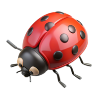 dramatic vintage Ladybug crawling NO BACKGROUND with Transparent Background. genuine png