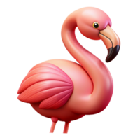 vibrant rustic A preening flamingo, NO BACKGROUND with Transparent Background. original png