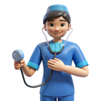 mesmerizing distinguished Nurse checking blood pressure NO BACKGROUND with Transparent Background. png