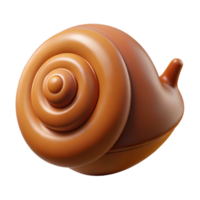 impressive notable One brown snail shell NO BACKGROUND with Transparent Background. png