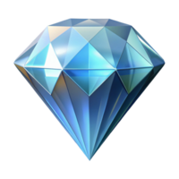 impressive impressionist Single shining diamond, multifaceted, brilliant cut, NO BACKGROUND with Transparent Background. original png