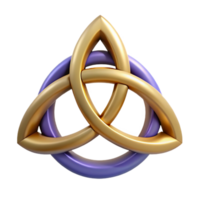 melancholic spectacular Triple Goddess symbol, Celtic, NO BACKGROUND with Transparent Background. gallery standard png