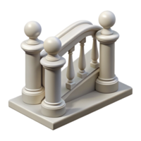 fascinating impressionist Sketch of a balustrade NO BACKGROUND with Transparent Background. original png