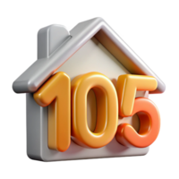 sumptuous abstract House number NO BACKGROUND with Transparent Background. perfect clarity png