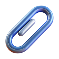 splendid dramatic art deco A stylized paperclip. NO BACKGROUND with Transparent Background. crisp png