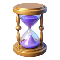impressive exemplary A magical hourglass with swirling, glowing sand. NO BACKGROUND with Transparent Background. png