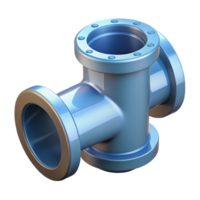 mesmerizing tropical CAD model of a pipe fitting NO BACKGROUND with Transparent Background. detailed png