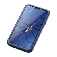 exquisite acclaimed Smartphone with cracked screen NO BACKGROUND with Transparent Background. png