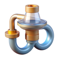 ethereal serene Technical illustration of a plumbing fixture NO BACKGROUND with Transparent Background. masterfully captured png