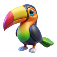 quintessential tropical A colorful toucan, NO BACKGROUND with Transparent Background. refined png