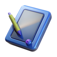extraordinário minimalista tábua computador, caneta caneta não fundo com transparente fundo. feito à mão png