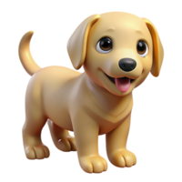 sought-after retro A playful golden retriever puppy, NO BACKGROUND with Transparent Background. sharp png
