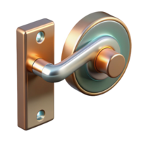 standout elegant Technical drawing of a door handle NO BACKGROUND with Transparent Background. masterfully captured png