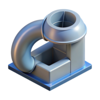 splendid timeless CAD model of a ventilation duct NO BACKGROUND with Transparent Background. png