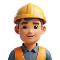 nostalgic beautiful Construction worker, wearing hard hat, NO BACKGROUND with Transparent Background. expertly shot png