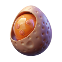 stunning memorable Alien egg with pulsating embryo NO BACKGROUND with Transparent Background. png