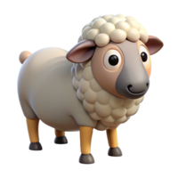 nostalgic mesmerizing A bleating sheep, NO BACKGROUND with Transparent Background. studio quality png