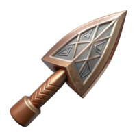 dramatic ethereal retro Odin's Spear, Gungnir, etched with runes, NO BACKGROUND with Transparent Background. genuine png