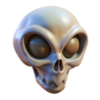 exquisite urban Alien skull with unusual bone structure NO BACKGROUND with Transparent Background. detailed png