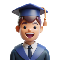 ethereal elegant Happy graduate in cap and gown, NO BACKGROUND with Transparent Background. detailed png