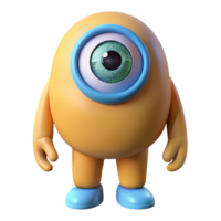 energetic hypnotic Cyclops, one-eyed giant, NO BACKGROUND with Transparent Background. artisan png