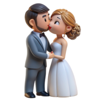 mesmerizing mysterious contemporary Bride and groom kissing NO BACKGROUND with Transparent Background. ultra HD png
