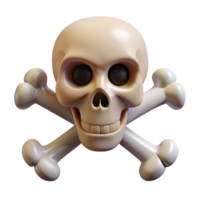 mysterious extraordinary Skull and Crossbones, pirate symbol, danger and death, NO BACKGROUND with Transparent Background. perfect clarity png