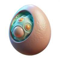 exquisite elegant Alien egg with pulsating embryo NO BACKGROUND with Transparent Background. expertly shot png