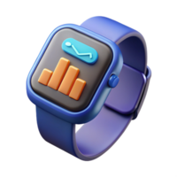 tranquil striking Smartwatch displaying fitness tracking data, NO BACKGROUND with Transparent Background. gallery standard png