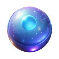 vibrant tranquil nordic A glowing magical orb, pulsing with energy, NO BACKGROUND with Transparent Background. 4K png