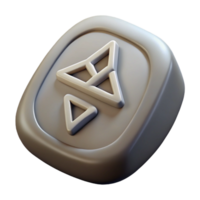 picturesque melancholic abstract Ancient Rune Stone, inscribed with mystical symbols, NO BACKGROUND with Transparent Background. elite png