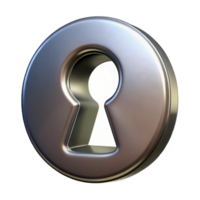 immaculate geometric Keyhole, metal, NO BACKGROUND with Transparent Background. gallery standard png