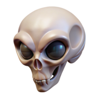 energetic breathtaking Alien skull with intricate bone structure. NO BACKGROUND with Transparent Background. handcrafted png