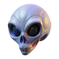 striking celebrated Alien skull with elongated cranium NO BACKGROUND with Transparent Background. png